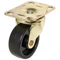 Richelieu America Richelieu America 235852 1.62 in. TruGuard Wheel Caster with Brass Finish; Black - Pack of 2 235852